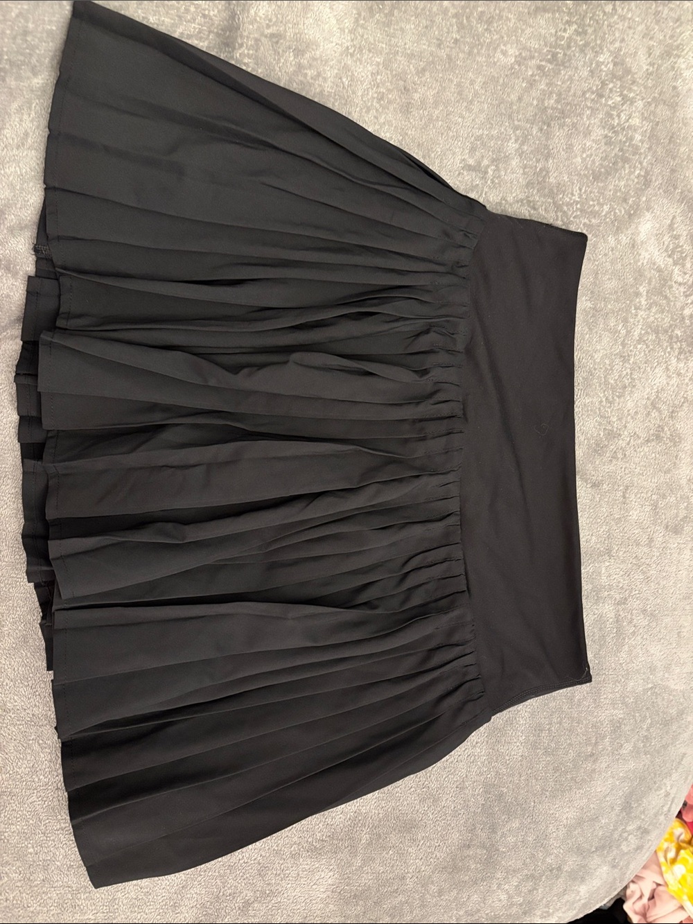 all in motion Black Pleated High-Waist Mini Skirt with Stretch Waistband